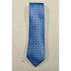 Saks Fifth Avenue 100% Silk Polka Dot Tie in Blue